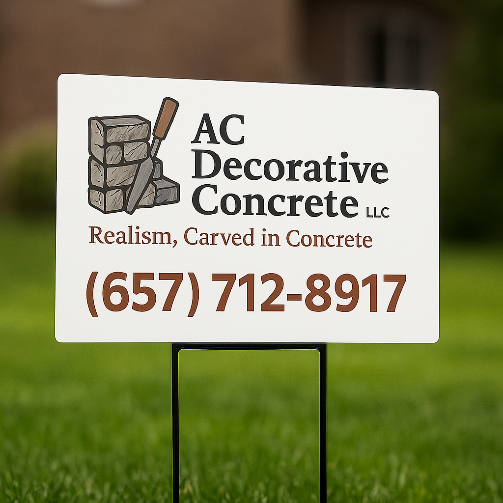 AC Decorative Concrete - Realism, Carved in Sconcrete