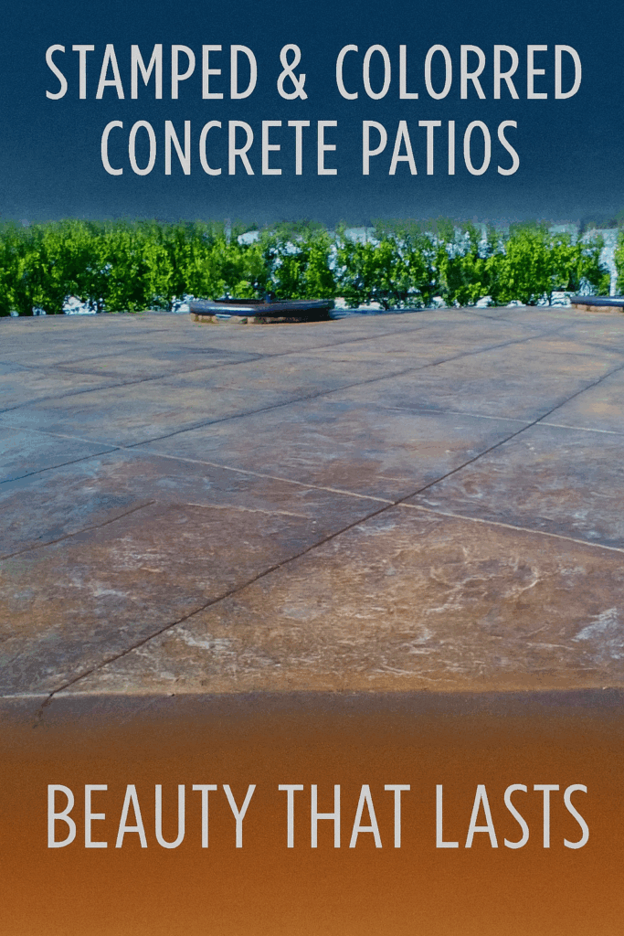 Stamped Colored-Concrete Patios Beauty That Lasts